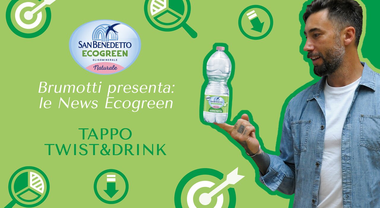 San Benedetto, Ecogreen, video pillola, brumotti, tappo